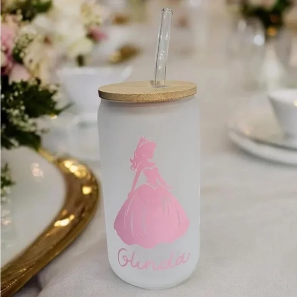 Elphaba and Glinda Frosted Glass Tumblers $28 for set ($15) each - Picture 3 of 5